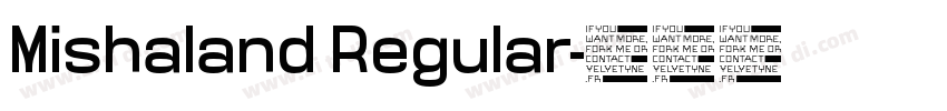 Mishaland Regular字体转换